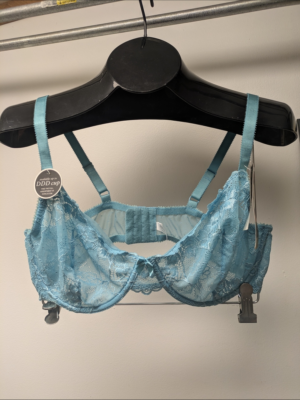 40C Apt. 9 Porcelain Blue Lace Unlined Underwire Bra Virtually Weight less Nwt